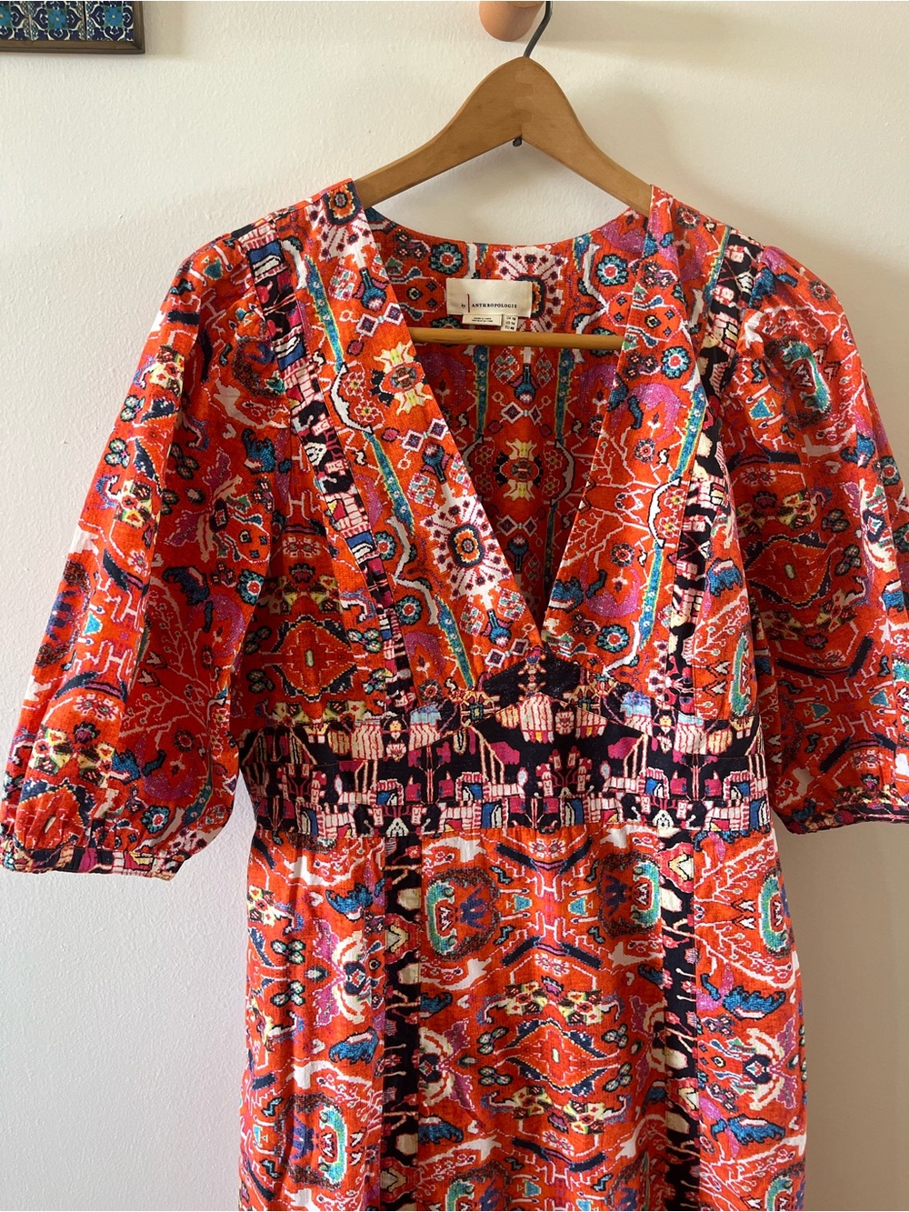 Anthropologie Women’s Printed V-Neck Maxi Dress - Picture 5 of 7